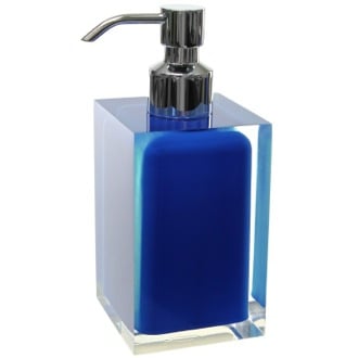 Square Blue Countertop Soap Dispenser Gedy RA81-05